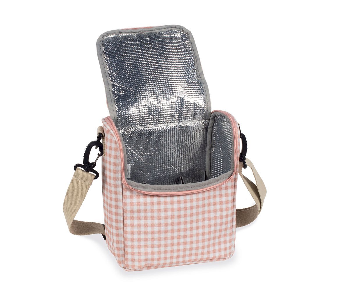 Bolsa Térmica Biberões I Love Vichy Rosa