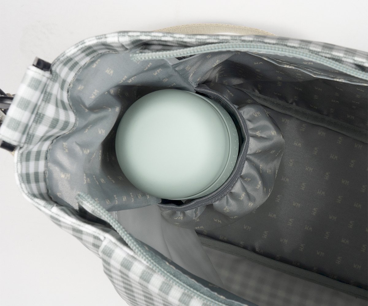 Bolsa maternidade I Love Vichy Verde