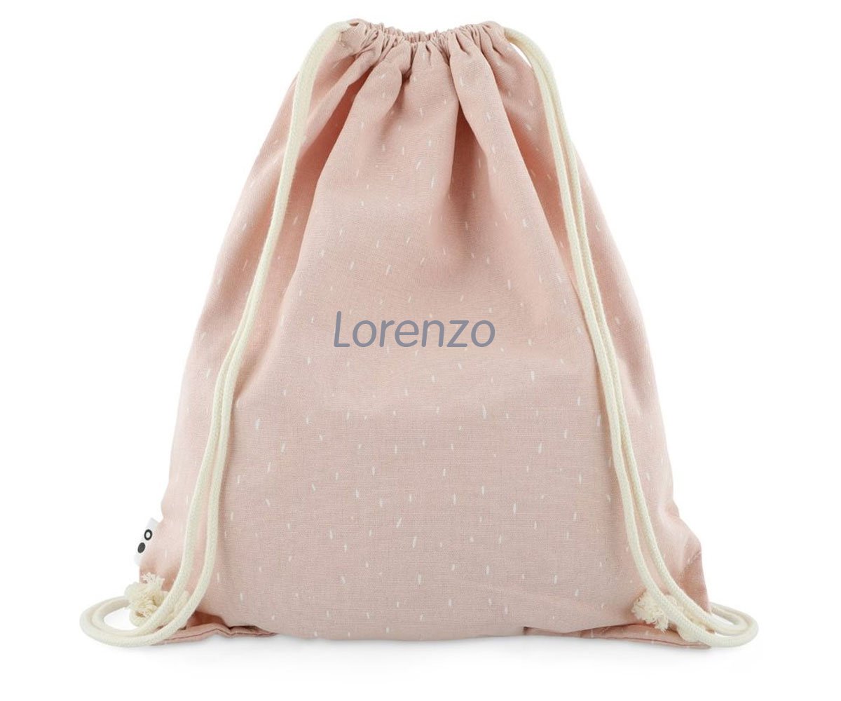 Mochila Saco Mrs. Rabbit Personalizable