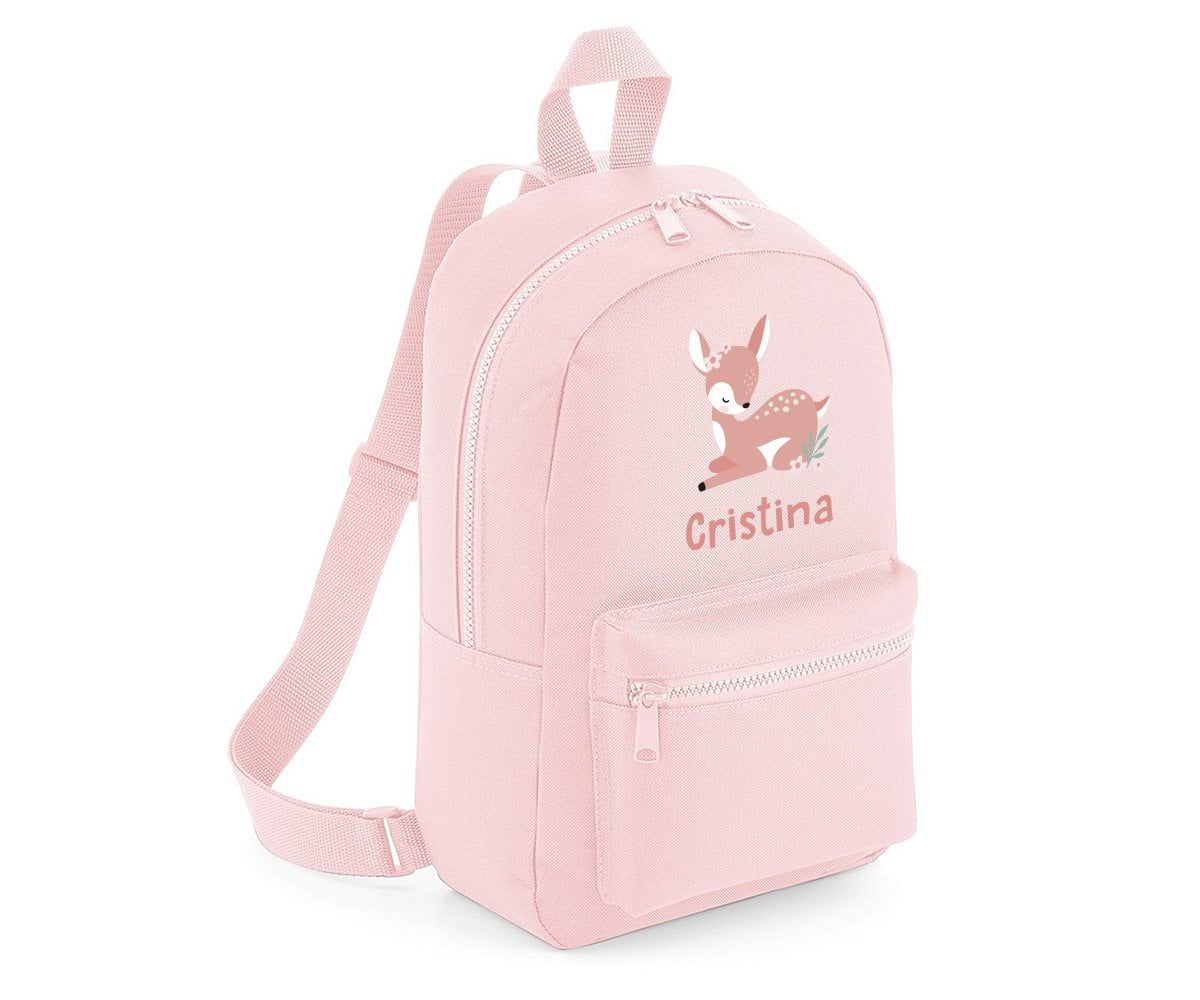 Mini sac à dos Fashion rose personnalisé Sweet Deer