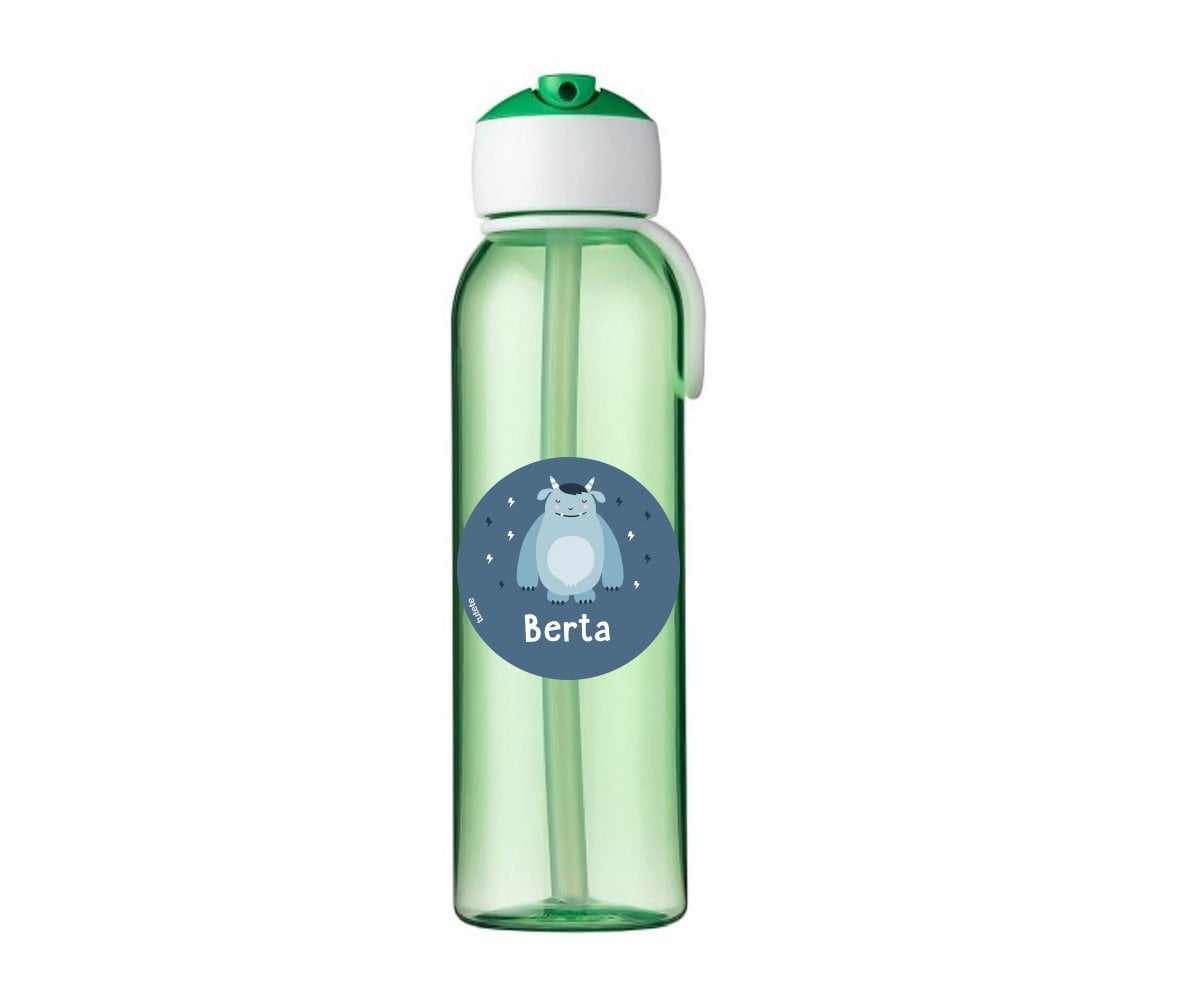 Garrafa Flip-Up Campus Personalizada Verde Little Monster 500ml