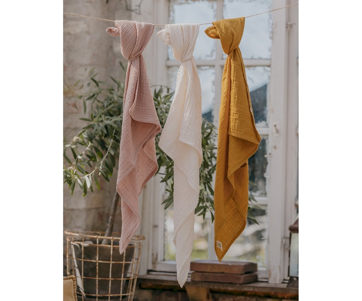 2 Musselinas Pequenas BIBS Blush