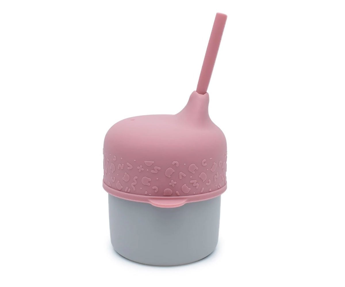 Tampa Sippie Silicone para copo  Rosa Pastel