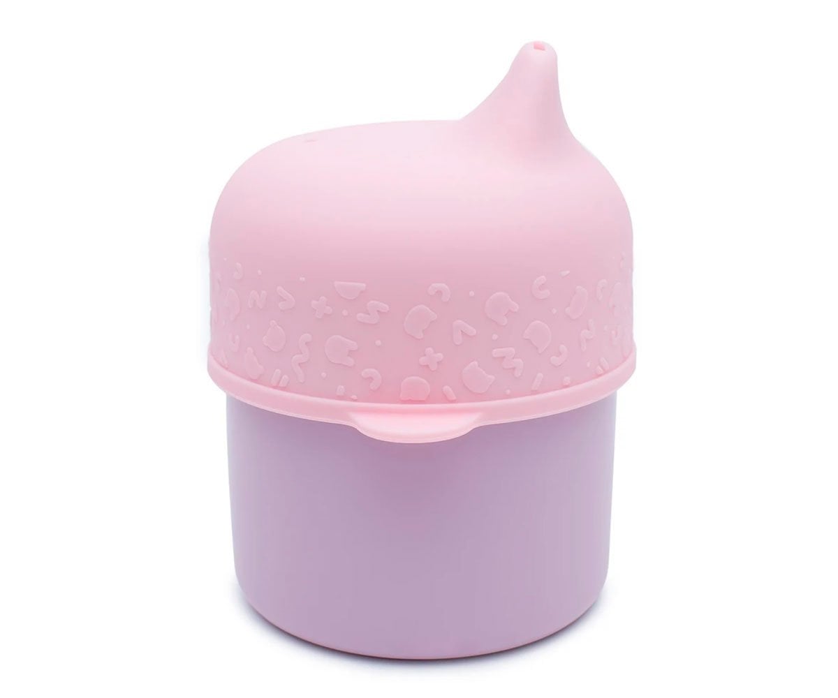 Tampa Sippie Silicone para copo  Rosa Claro