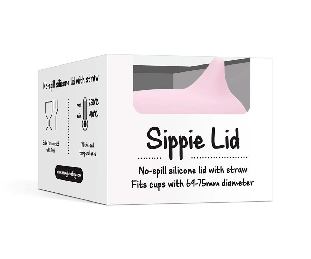 Tampa Sippie Silicone para copo  Rosa Claro