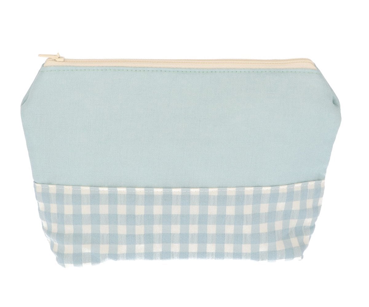 Necessaire  Infantil Verde Vichy Personalizável