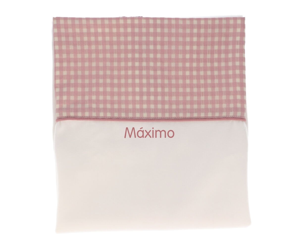 Manta Vichy Rosa Personalizable