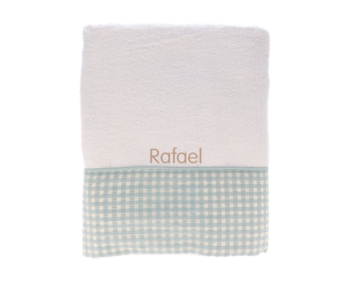 Telo Bagno Vichy Verde Personalizzabile