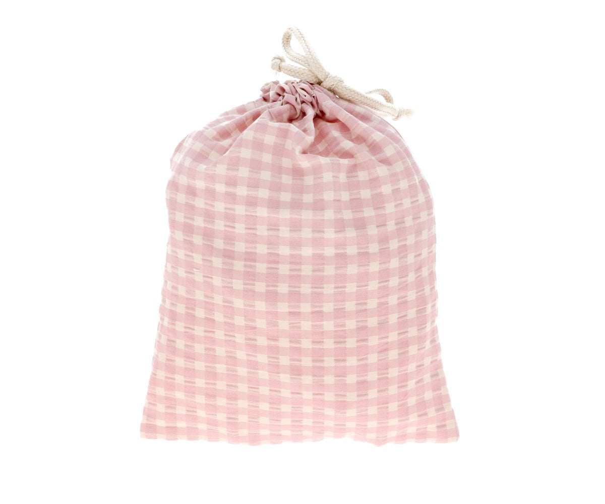 Bolsa Merienda Vichy Rosa Personalizable