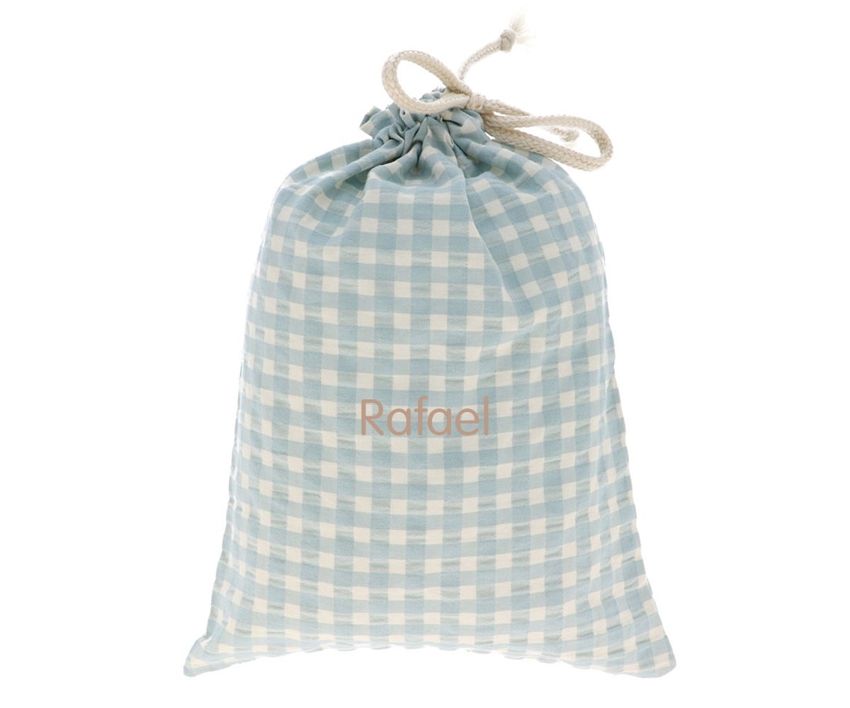 Borsa Merenda Vichy Verde Personalizzabile