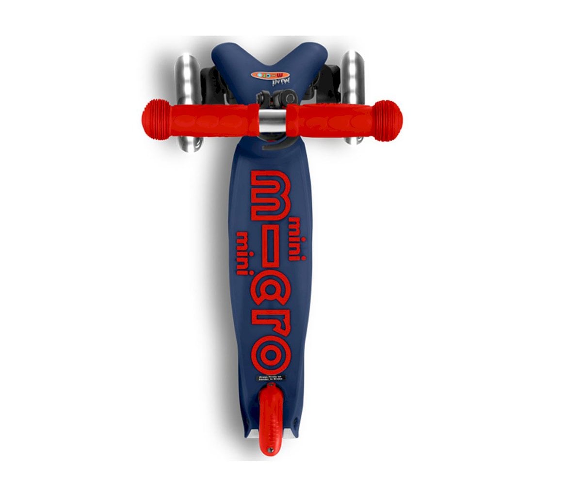 Patinete Mini Micro Deluxe Marino/Rojo Luces LED