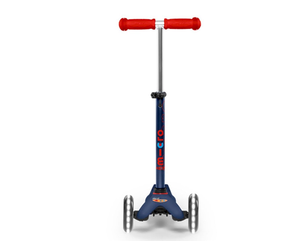 Patinete Mini Micro Deluxe Marino/Rojo Luces LED