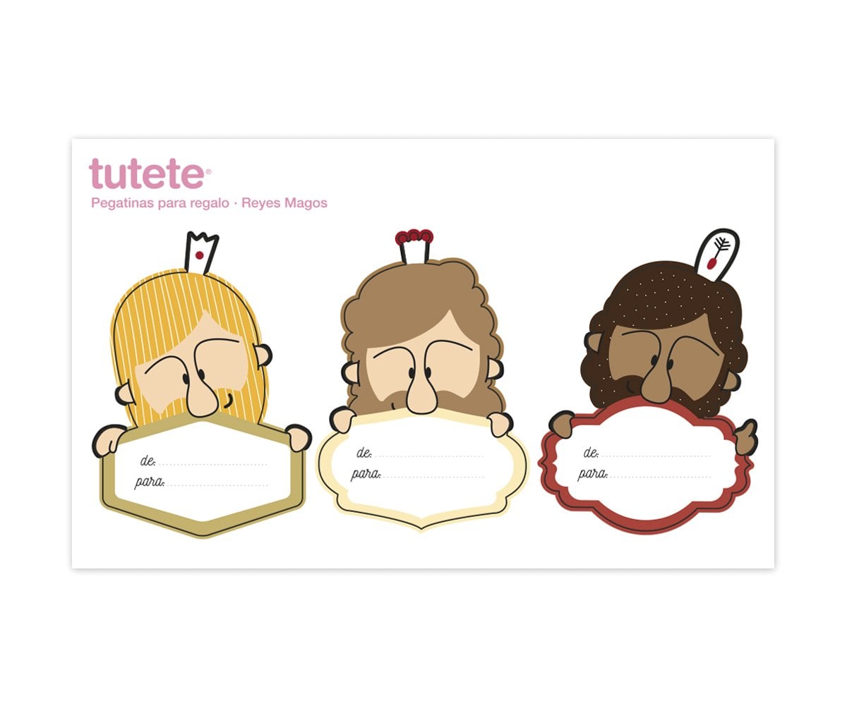 3 Pegatinas Navideñas para Regalos Reyes Magos-2
