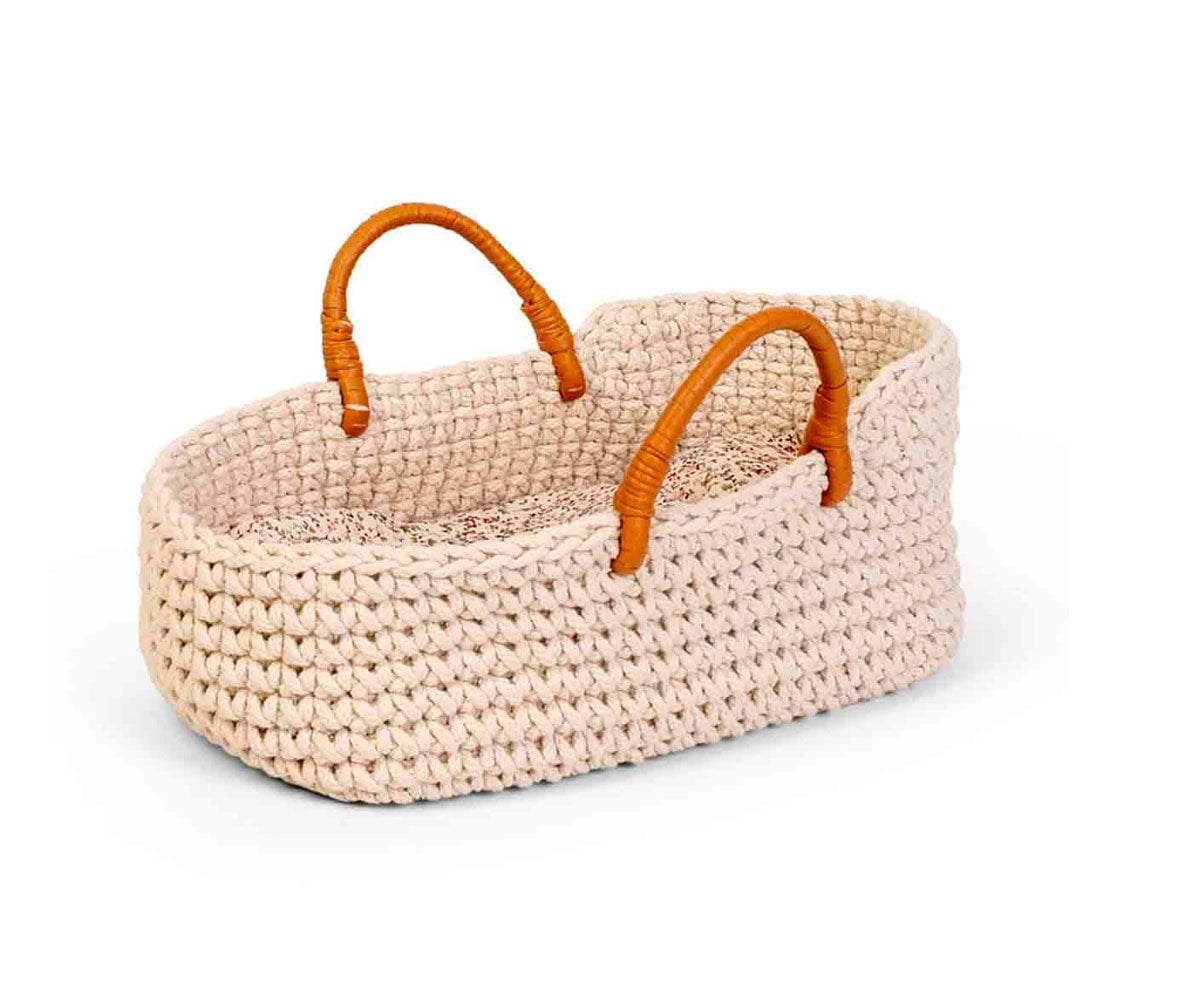 Capazo Moisés Pequeño Croché para Muñecas