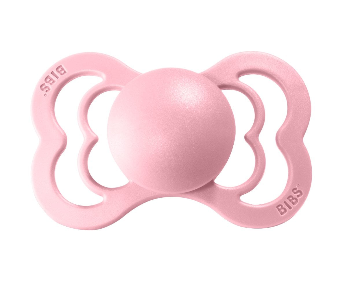 2 Chupetas BIBS Supreme Latéx Ivory/Baby Pink