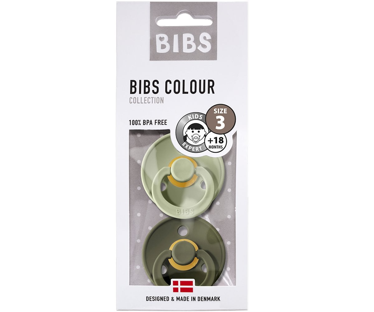 2 Succhietti BIBS Colour Round Sage/Hunter Green