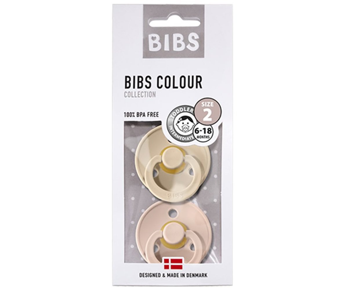 2 Chupetes BIBS Colour Round Blush/Ivory