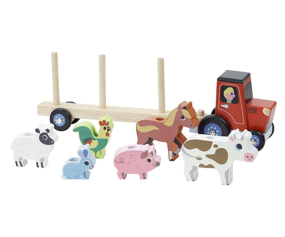 Tractor con Animales Apilables