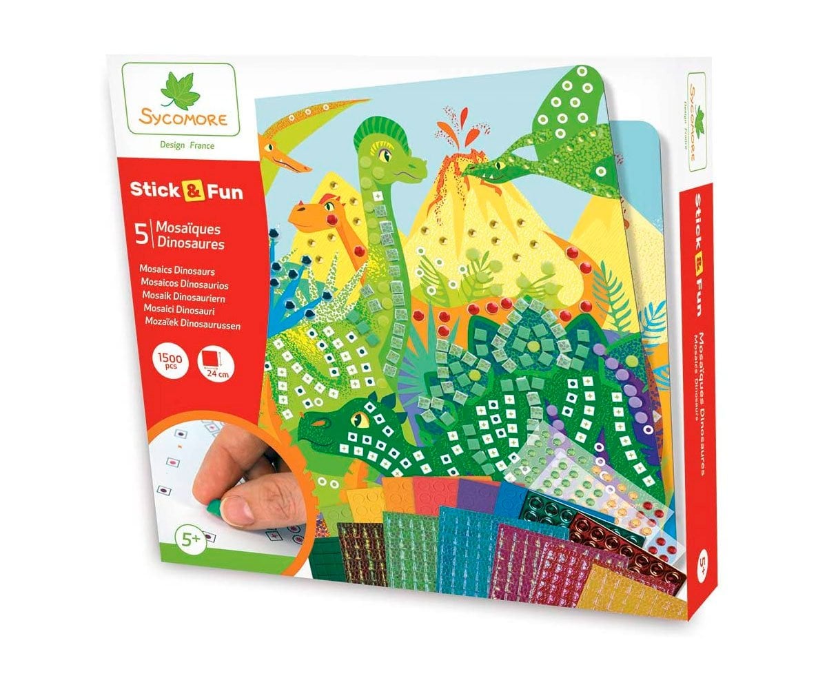 Kit Creativo Stick & Fun Mosaico Dinosauri