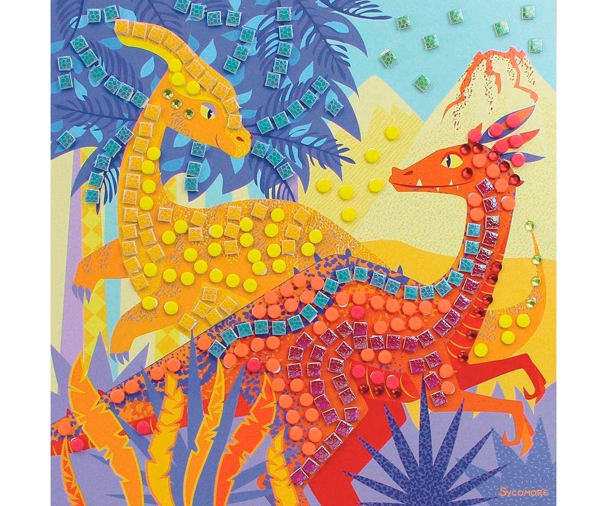 Kit Creativo Stick & Fun Mosaico Dinosauri