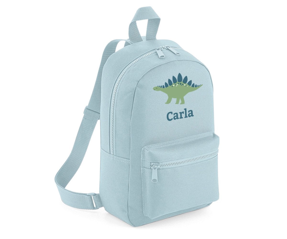 Zaino Mini Fashion Azzurro Dinosauro Personalizzato