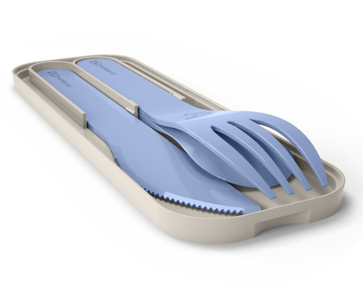 Cubiertos Pocket Biodegradables Azul Infinity