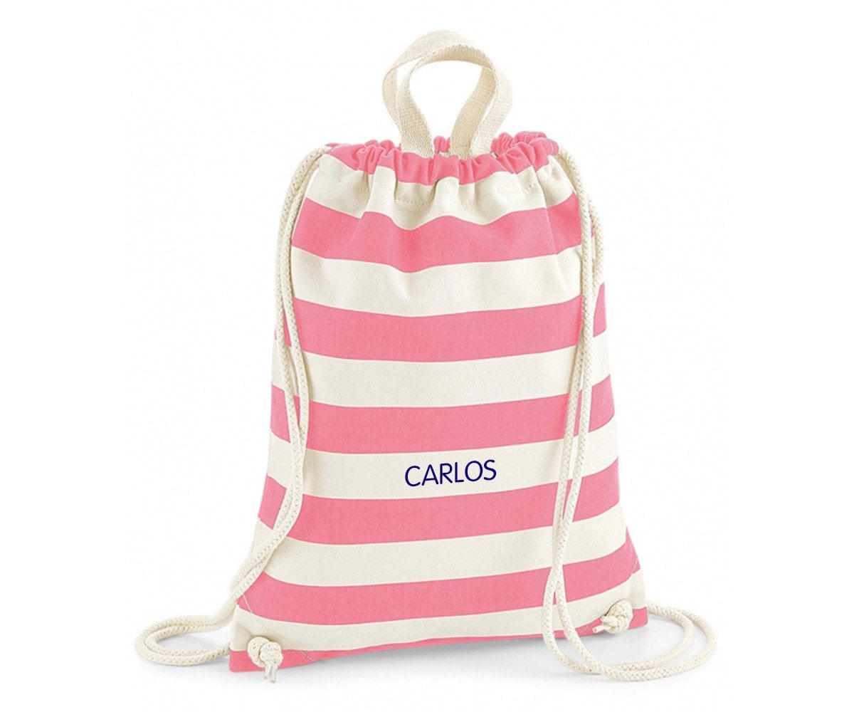 Sacca-Zaino Natural-Pink Personalizzabile