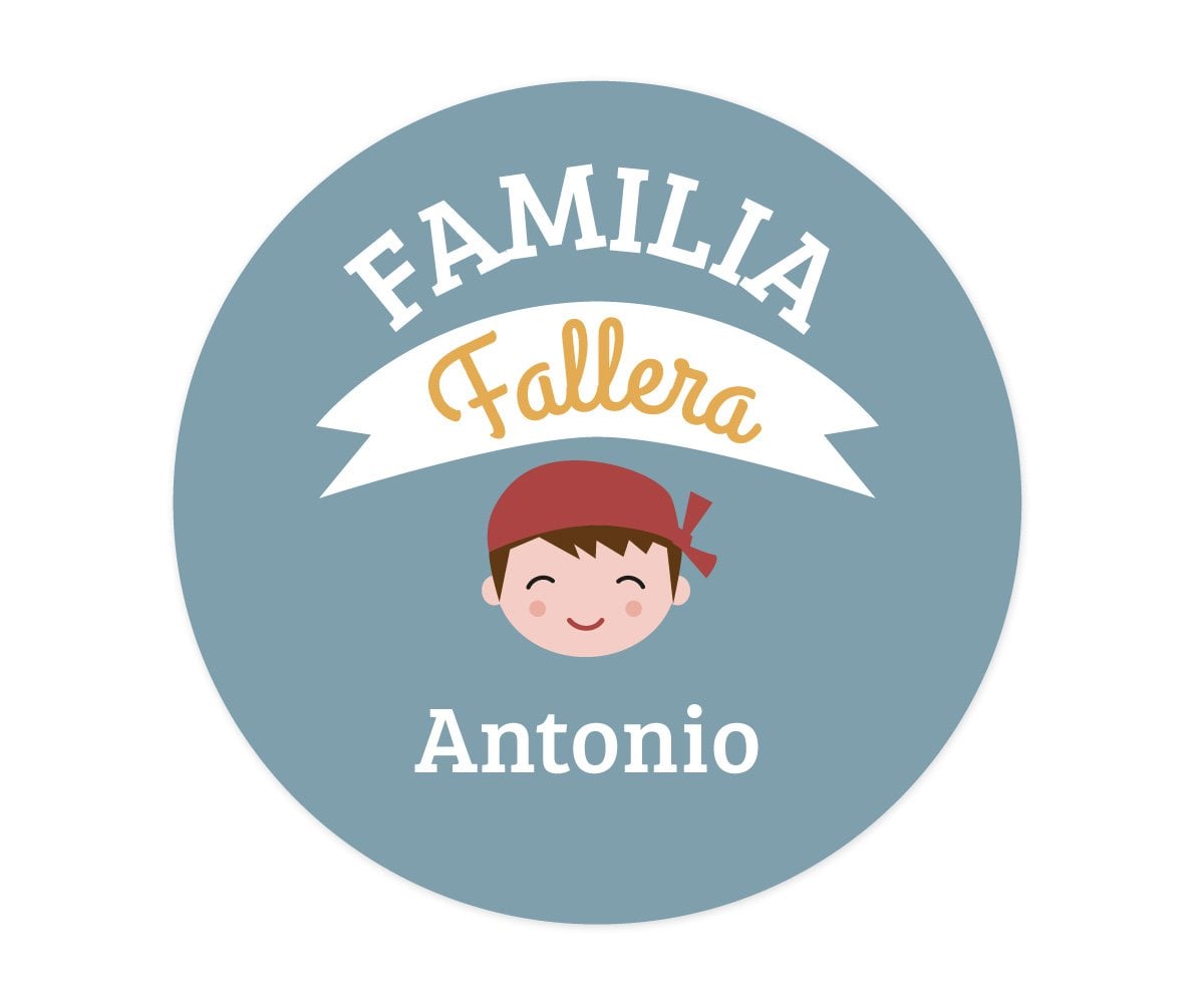 Chapa Personalizada Papá Familia Fallera
