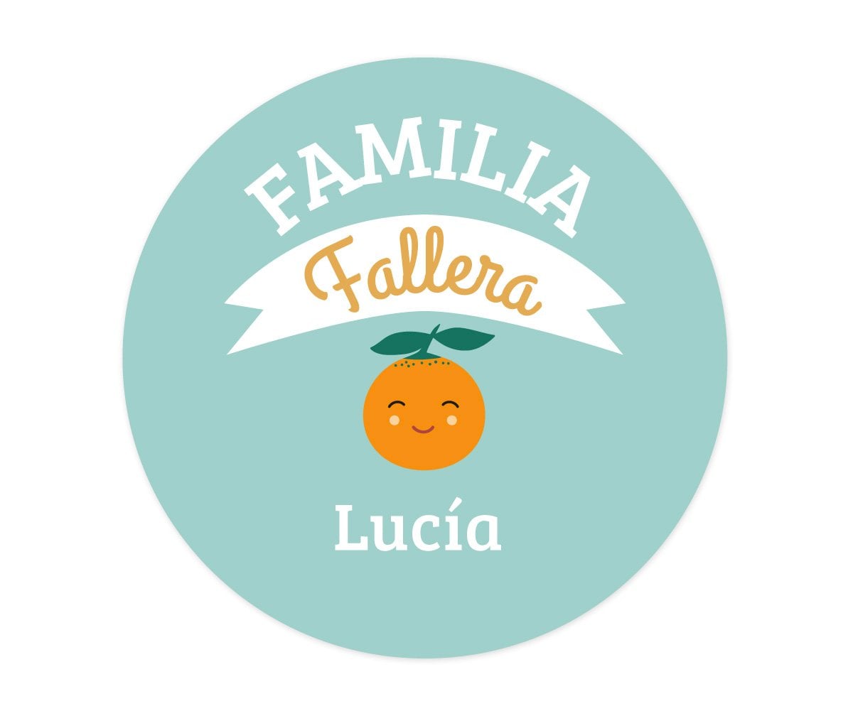 Imán Personalizado Bebé Familia Fallera