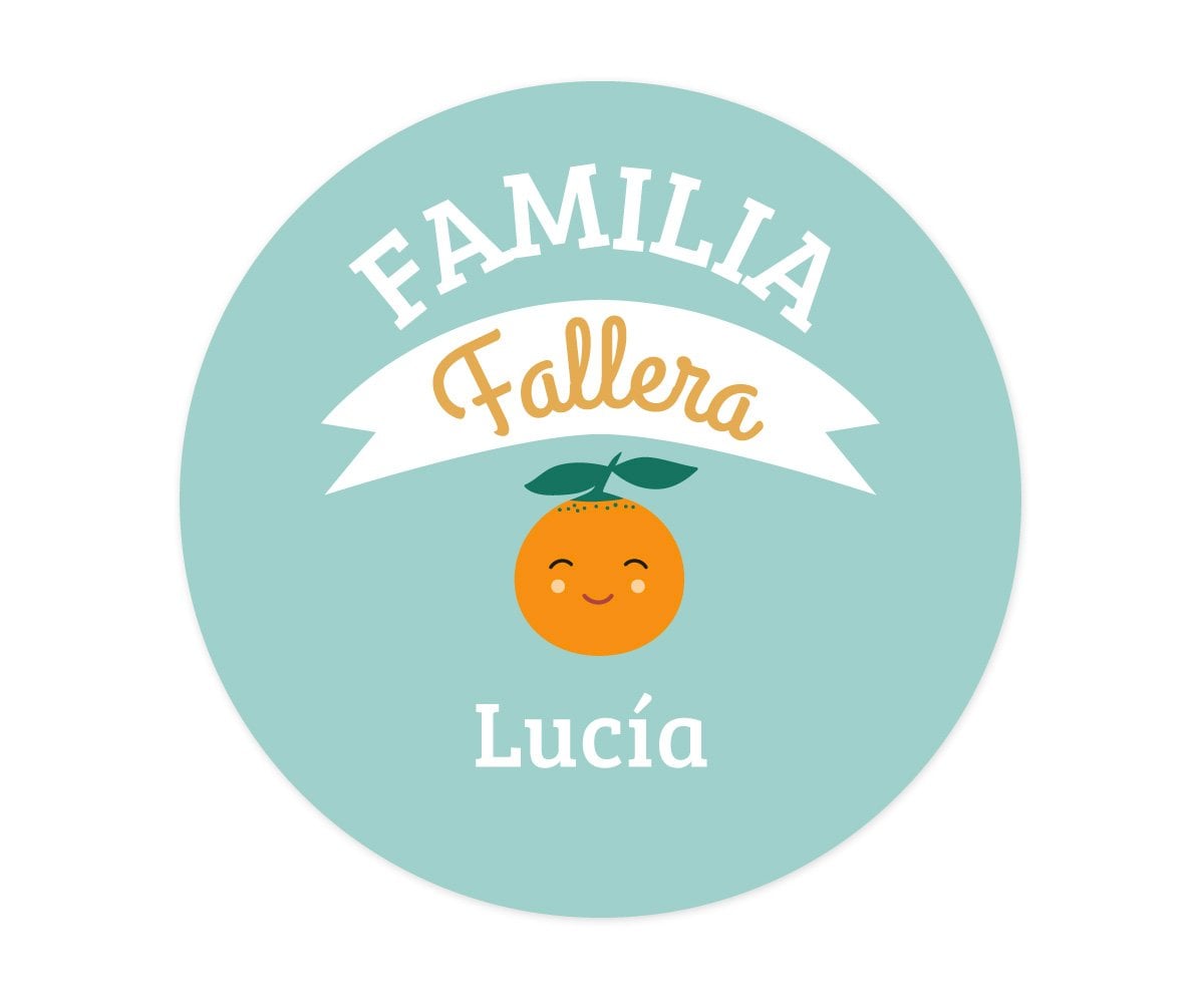 Chapa Personalizada Bebé Familia Fallera