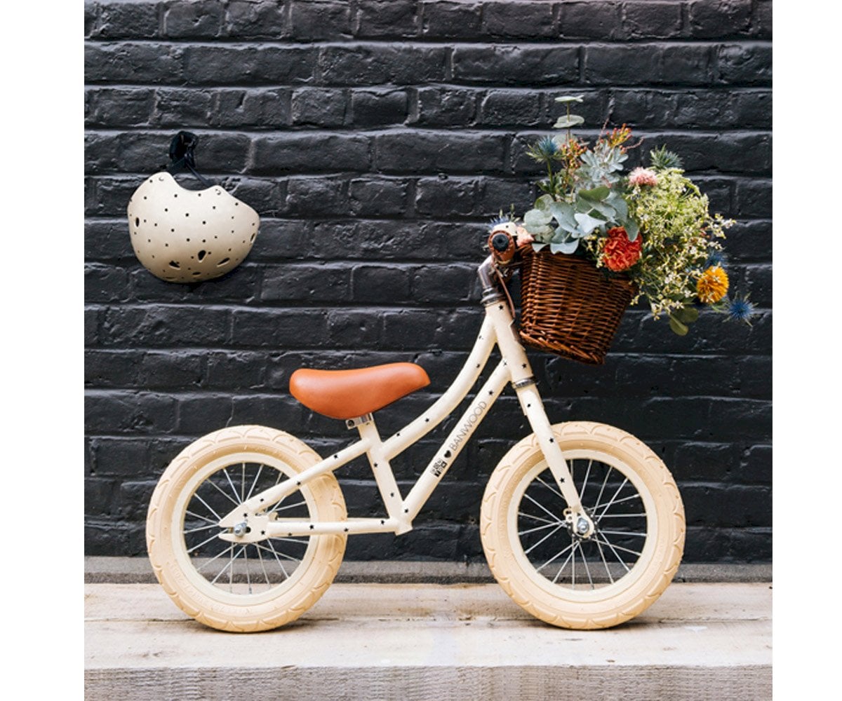 Bicicleta Banwood sin Pedales First Go! Bonton Crema