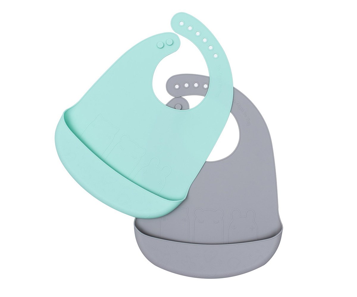 2 Babetes Silicone  Catchie Mint & Cinza