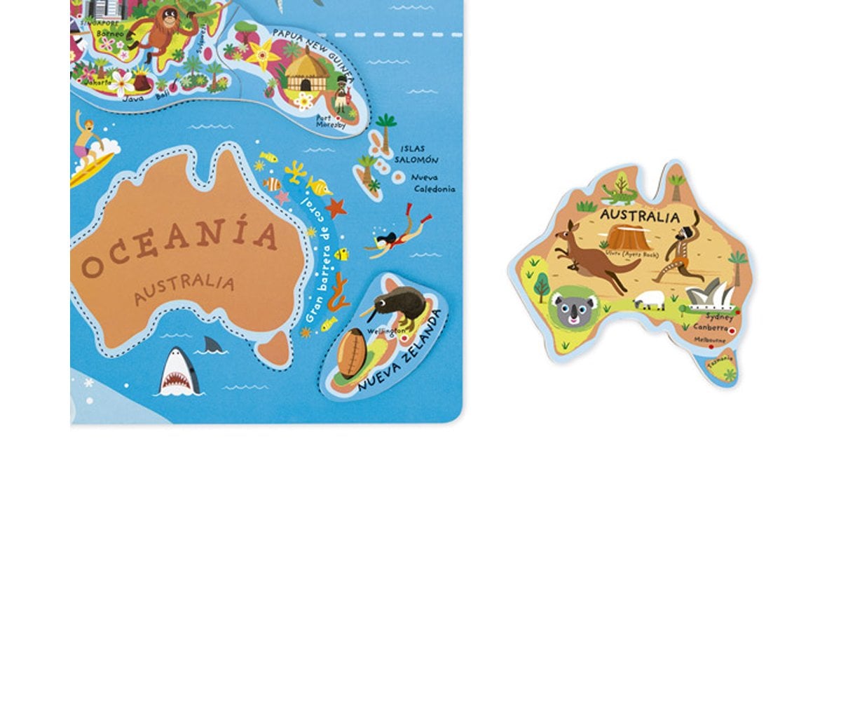 Puzzle Magnético Mapa del Mundo