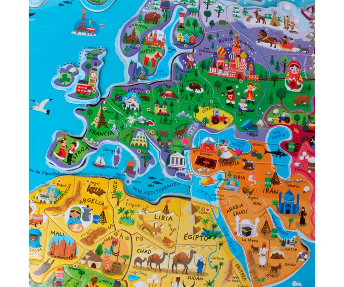 Puzzle Magnético Mapa del Mundo