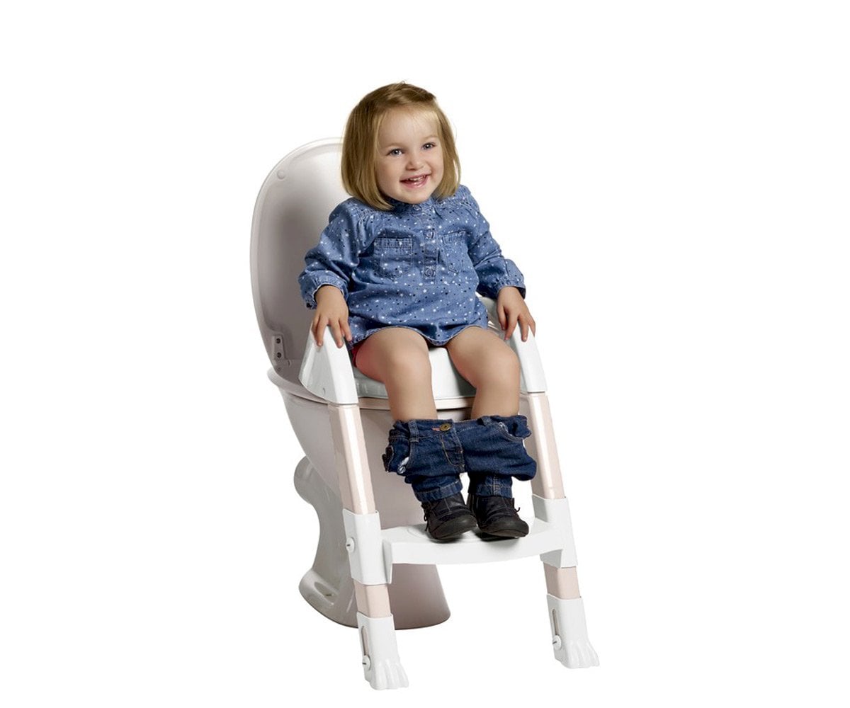 Reductor Baño con Escalón Kiddyloo Crema
