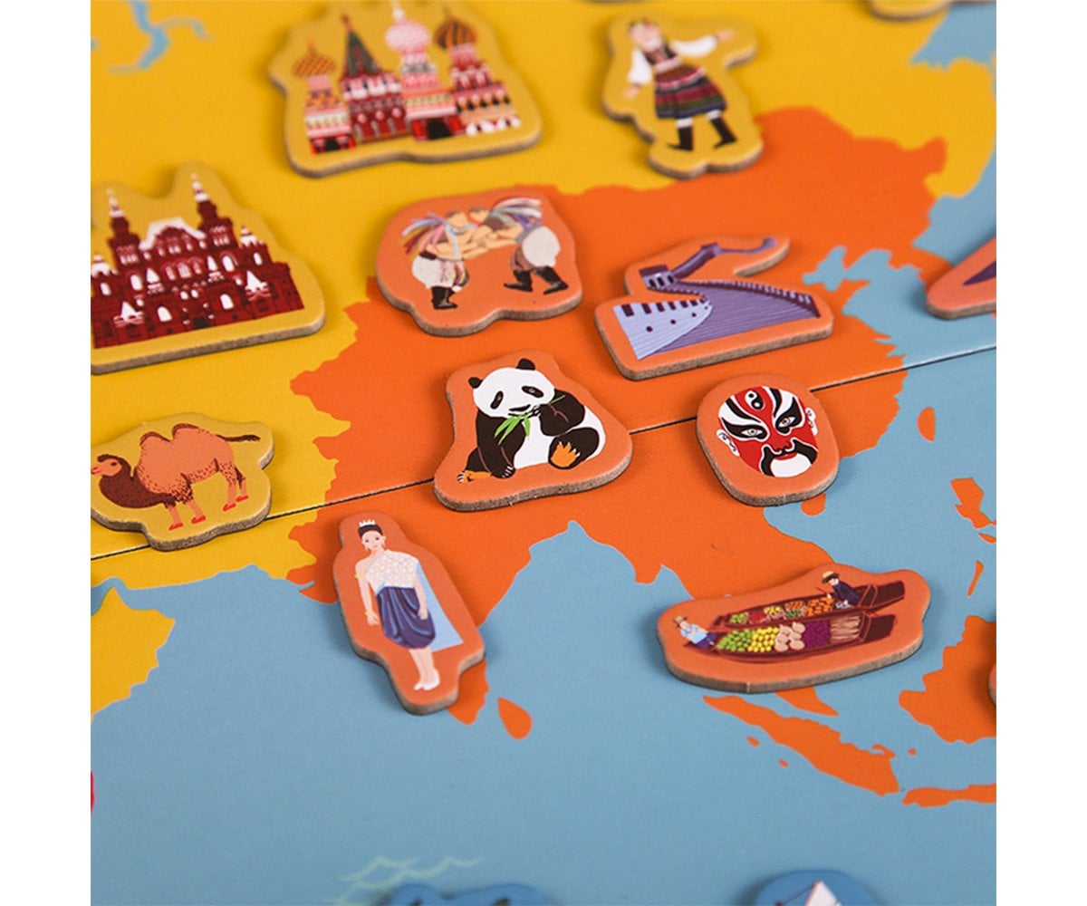 Puzzle Magnétique Carte du Monde