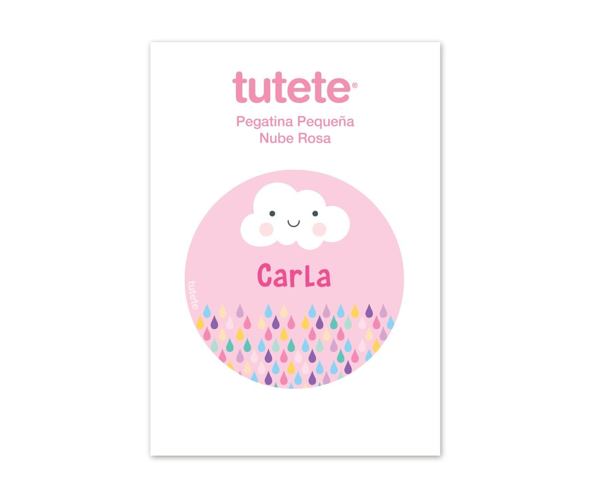 Etichetta Adesiva Piccola Nube Rosa