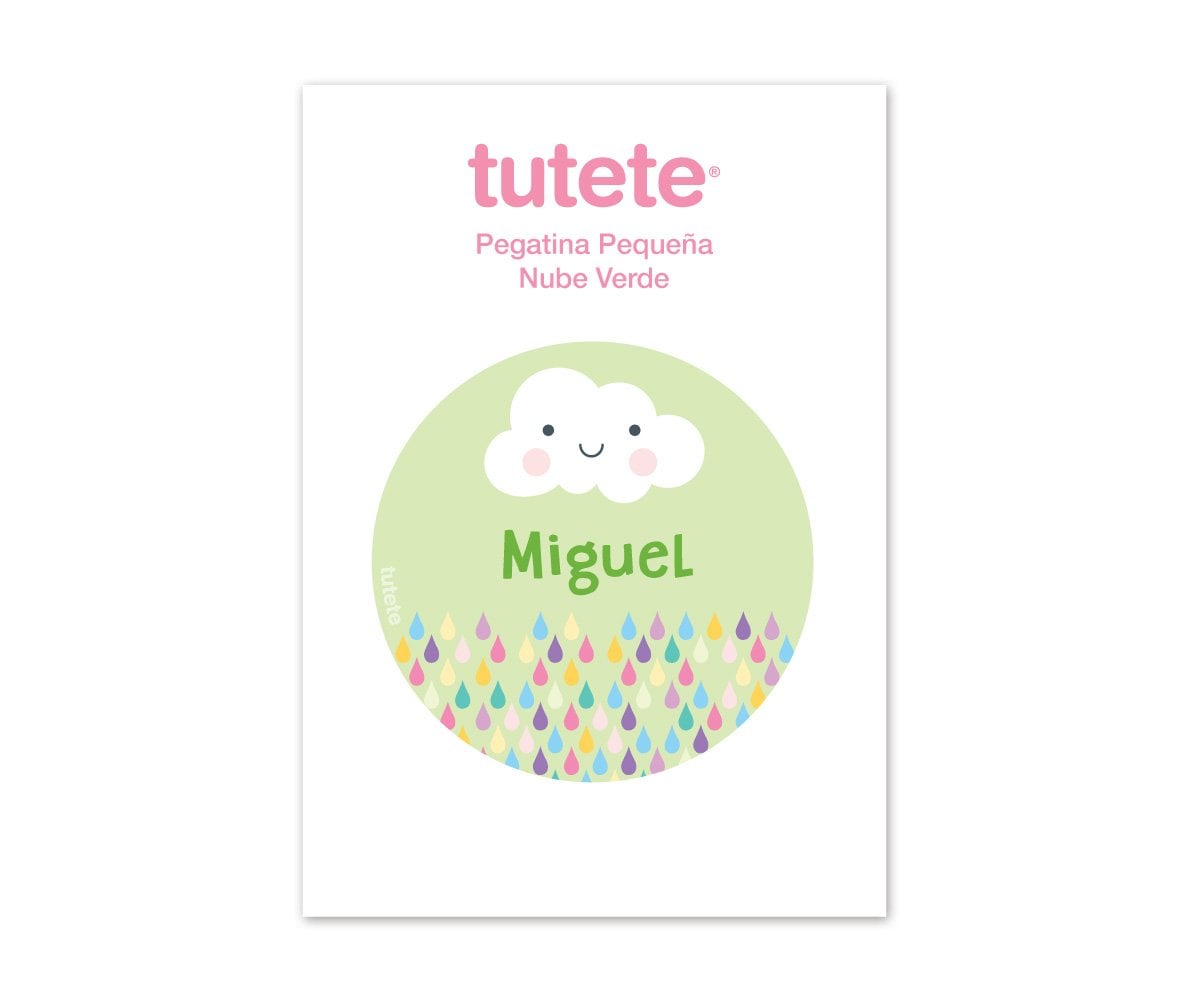Autocolante Pequeno Nuvem Verde