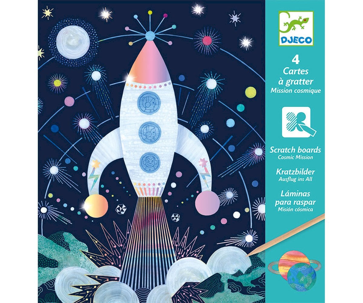 Láminas para Rascar Misión Cosmos