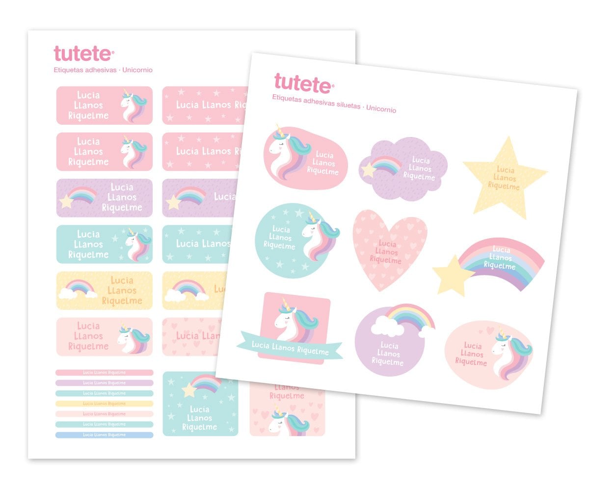 30 Etichette Adesive Unicorno