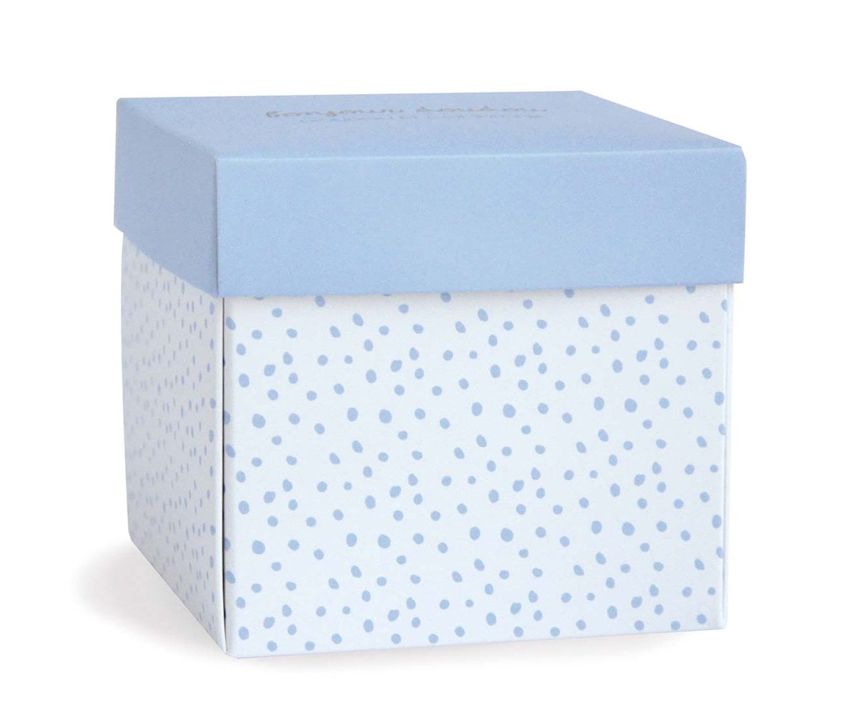 Doudou Lapin Azzurro Personalizzabile Scatola Floreale