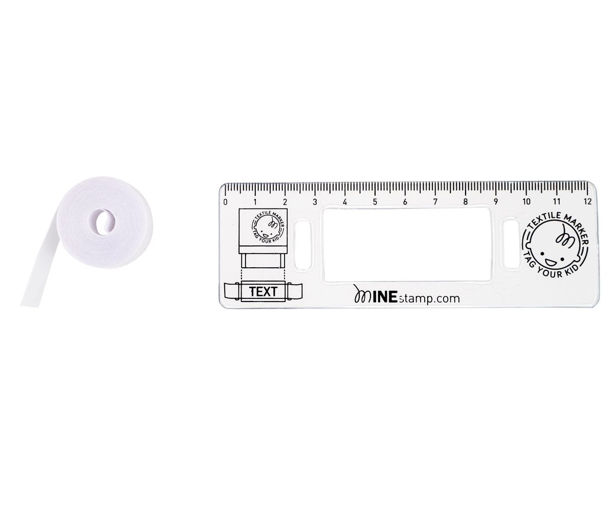 Fita branca termoadesiva + centrador para selos personalizados
