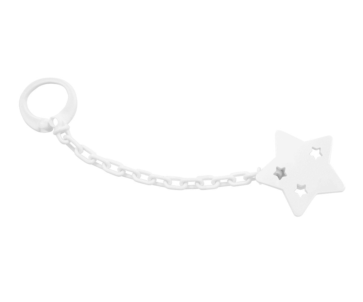 Attache-sucette Étoile Personnalisable Blanche