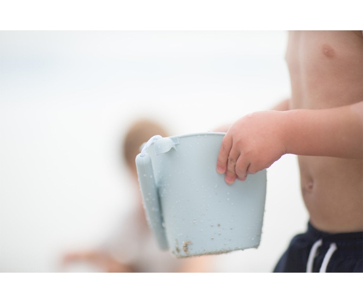 Seau de Plage en Silicone Bleu Pastel
