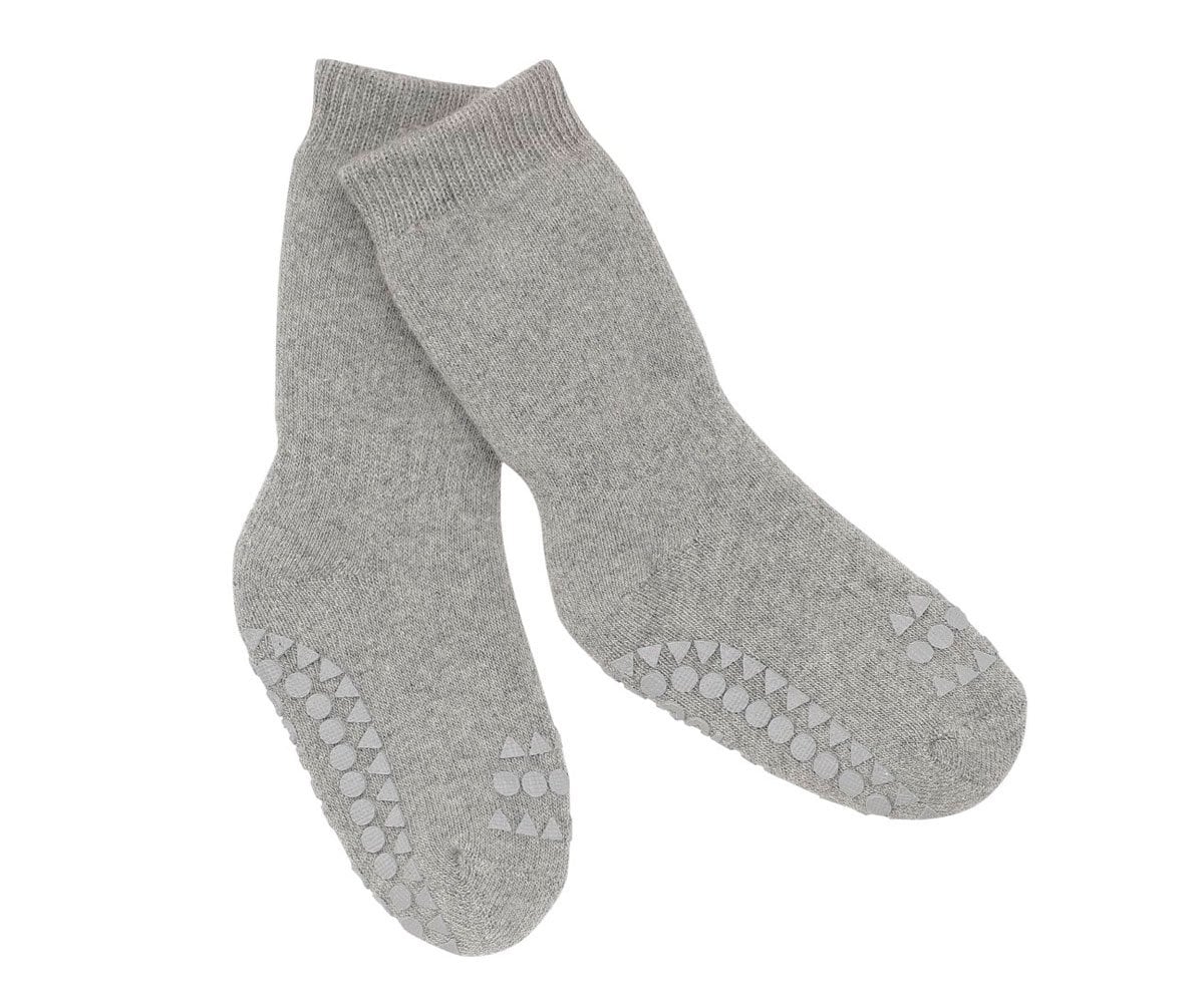 Calcetines Suela Antideslizante Algodón Gris Claro
