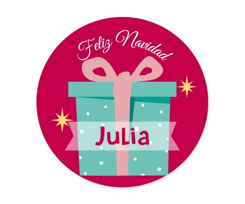 Pack 3 crachás Personalizados Papai Noel Menina