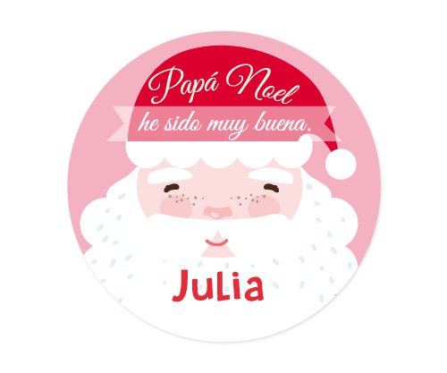 Pack 3 crachás Personalizados Papai Noel Menina