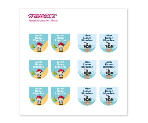 Pack Combinado Termo y Pegatinas Pirata