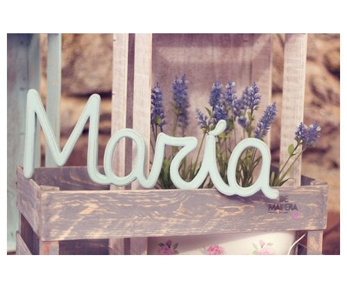 Nombre Madera Estilo Vintage