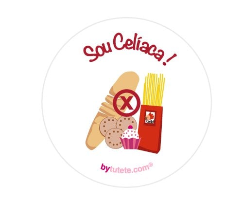1 Chapa Sou celíaca Vermelha